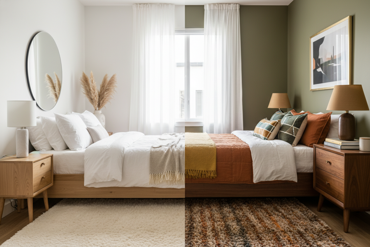 Scandinavian vs Mid-Century Staging